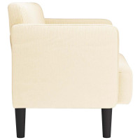 Produktbild för Loveseat soffa cremefärgad 109 cm manchestertyg