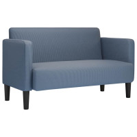 Produktbild för Loveseat soffa blå 109 cm manchestertyg