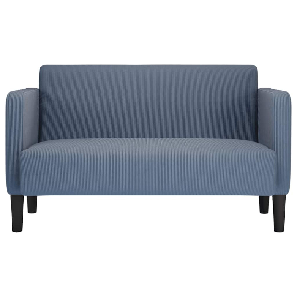 Produktbild för Loveseat soffa blå 109 cm manchestertyg