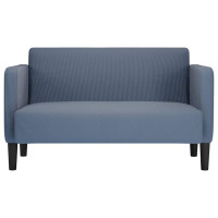 Produktbild för Loveseat soffa blå 109 cm manchestertyg