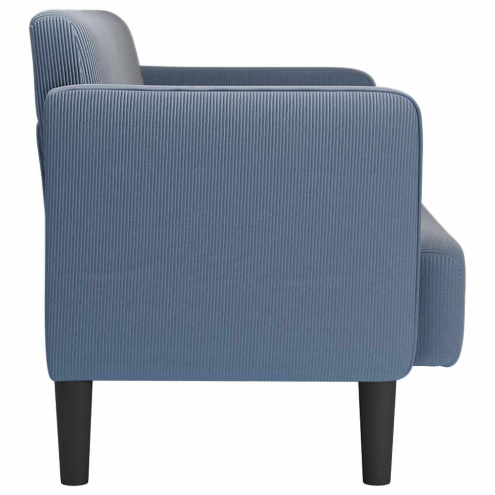 Produktbild för Loveseat soffa blå 109 cm manchestertyg