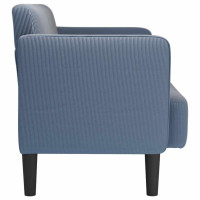 Produktbild för Loveseat soffa blå 109 cm manchestertyg