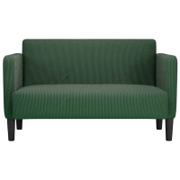 Produktbild för Loveseat soffa mörkgrön 109 cm manchestertyg