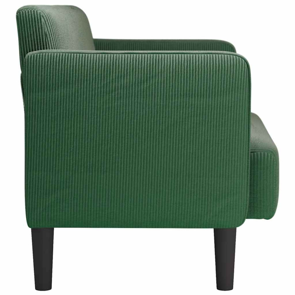 Produktbild för Loveseat soffa mörkgrön 109 cm manchestertyg