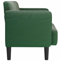 Produktbild för Loveseat soffa mörkgrön 109 cm manchestertyg