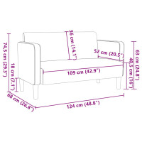 Produktbild för Loveseat soffa mörkgrön 109 cm manchestertyg