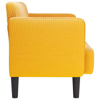 Produktbild för Loveseat soffa ljusgul 109 cm manchestertyg