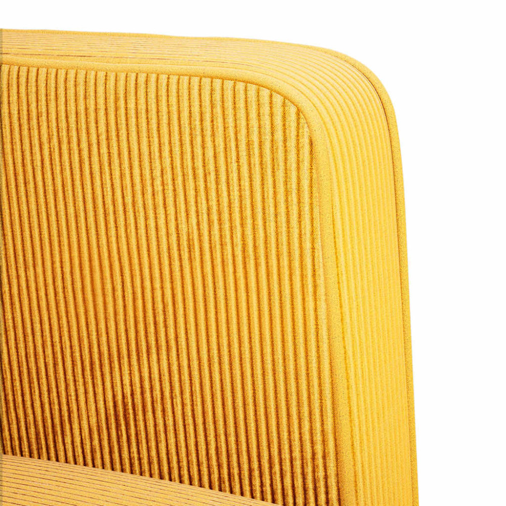 Produktbild för Loveseat soffa ljusgul 109 cm manchestertyg