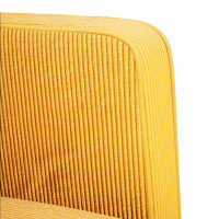 Produktbild för Loveseat soffa ljusgul 109 cm manchestertyg