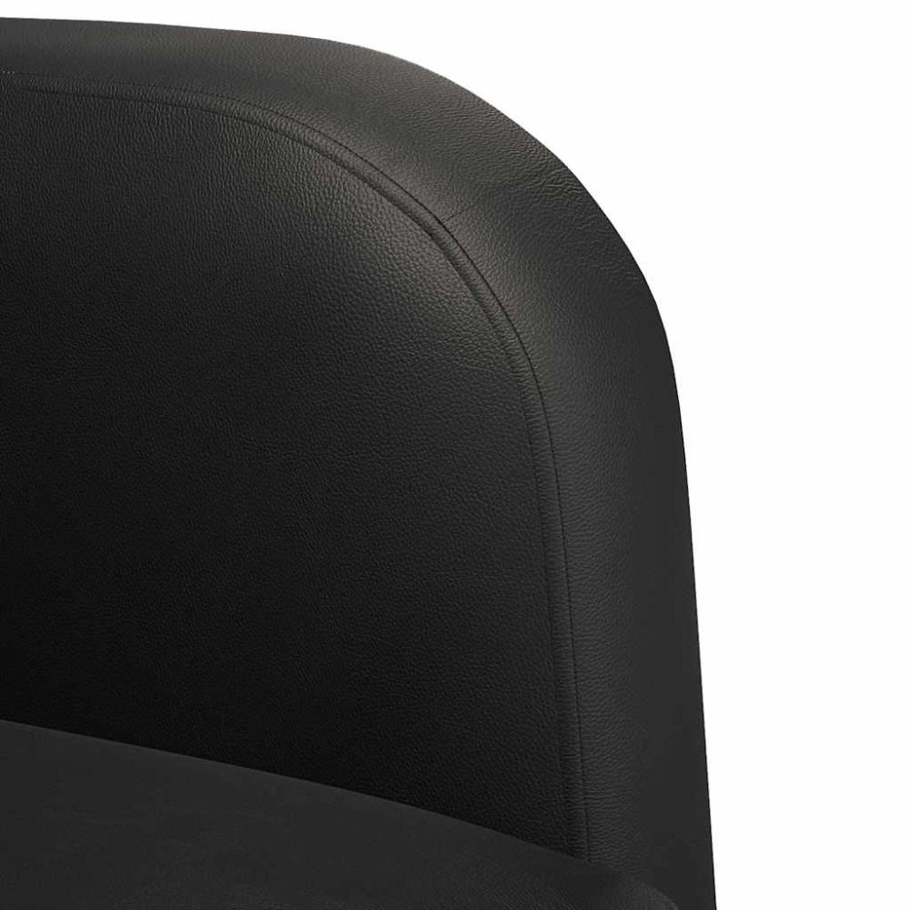 Produktbild för Soffstol med armstöd svart 54 cm konstläder
