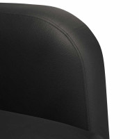 Produktbild för Soffstol med armstöd svart 54 cm konstläder