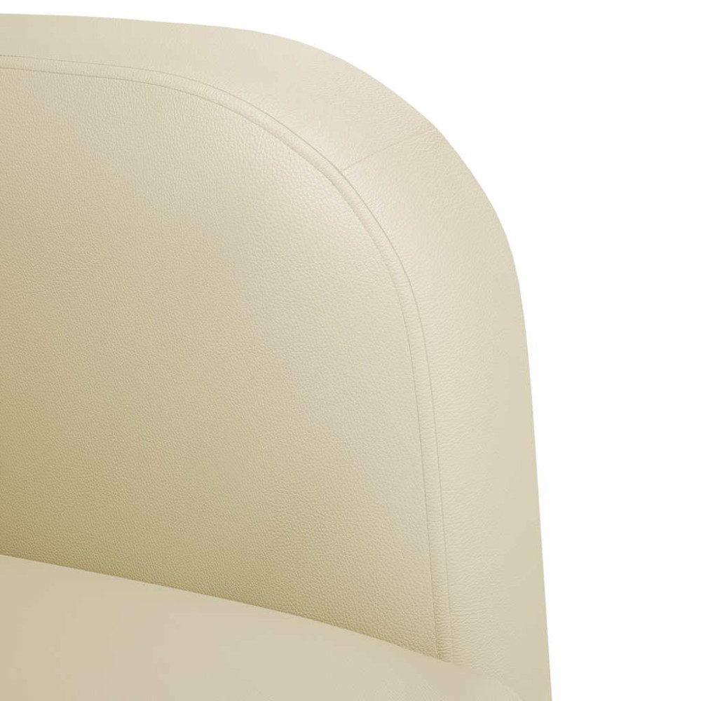 Produktbild för Soffstol med armstöd gräddvit 54 cm konstläder