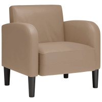 Produktbild för Soffstol med armstöd Cappuccino 54 cm konstläder