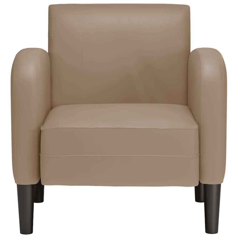 Produktbild för Soffstol med armstöd Cappuccino 54 cm konstläder