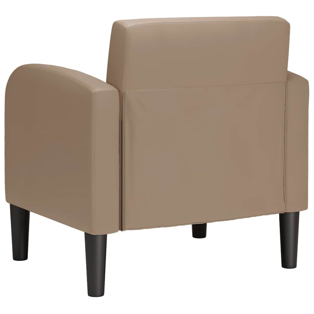 Produktbild för Soffstol med armstöd Cappuccino 54 cm konstläder