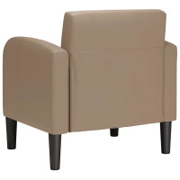 Produktbild för Soffstol med armstöd Cappuccino 54 cm konstläder