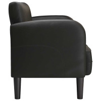 Produktbild för Loveseat soffa svart 110 cm konstläder