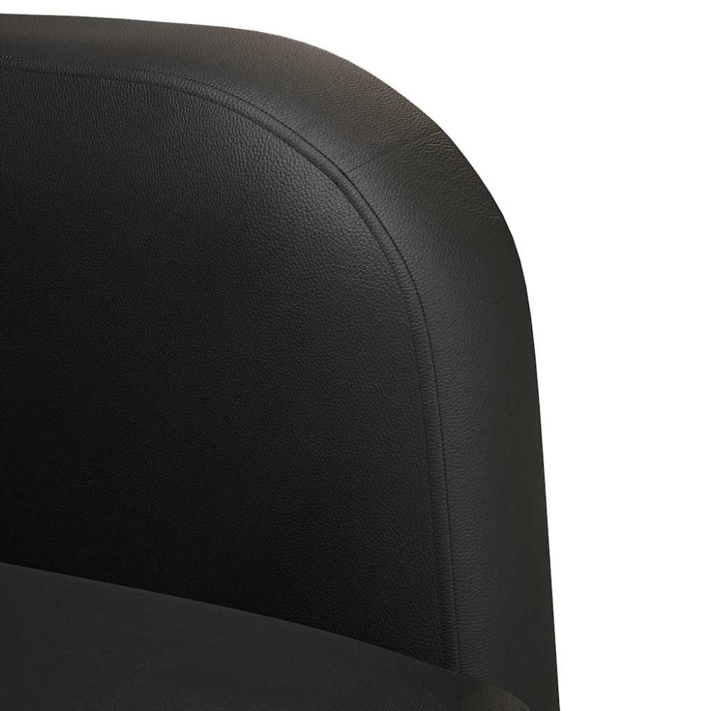 Produktbild för Loveseat soffa svart 110 cm konstläder