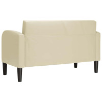 Produktbild för Loveseat soffa gräddvit 110 cm konstläder