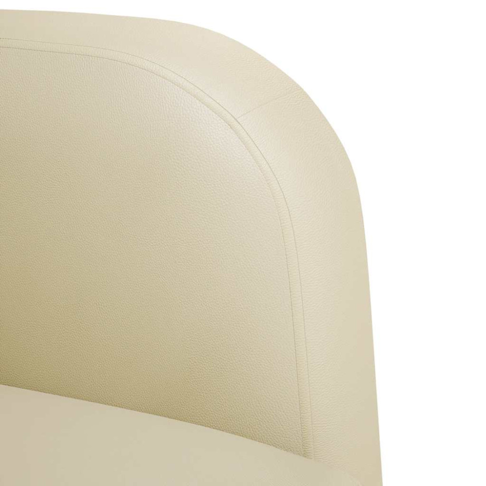 Produktbild för Loveseat soffa gräddvit 110 cm konstläder