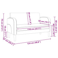 Produktbild för Loveseat soffa gräddvit 110 cm konstläder