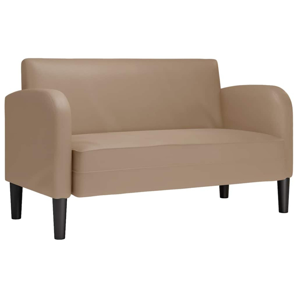 Produktbild för Loveseat soffa cappuccino 110 cm konstläder