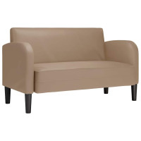 Produktbild för Loveseat soffa cappuccino 110 cm konstläder