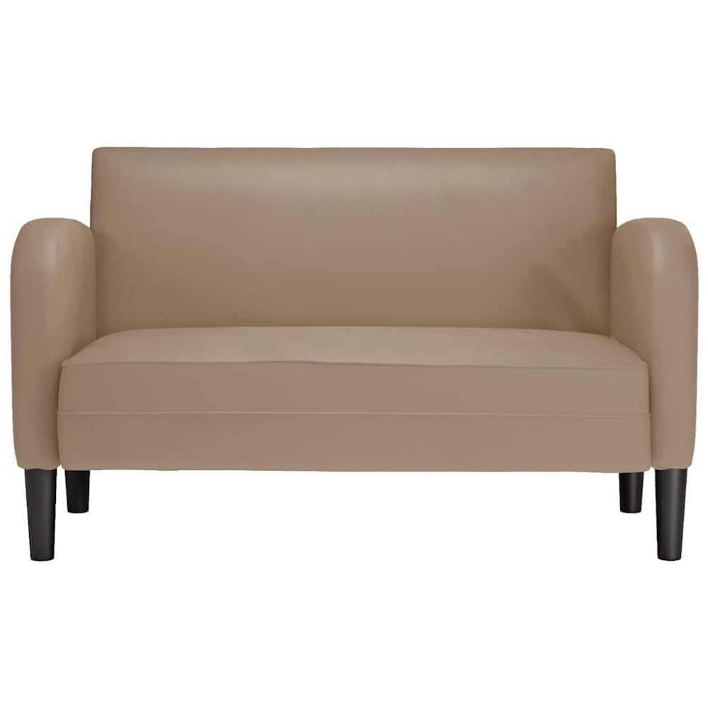 Produktbild för Loveseat soffa cappuccino 110 cm konstläder
