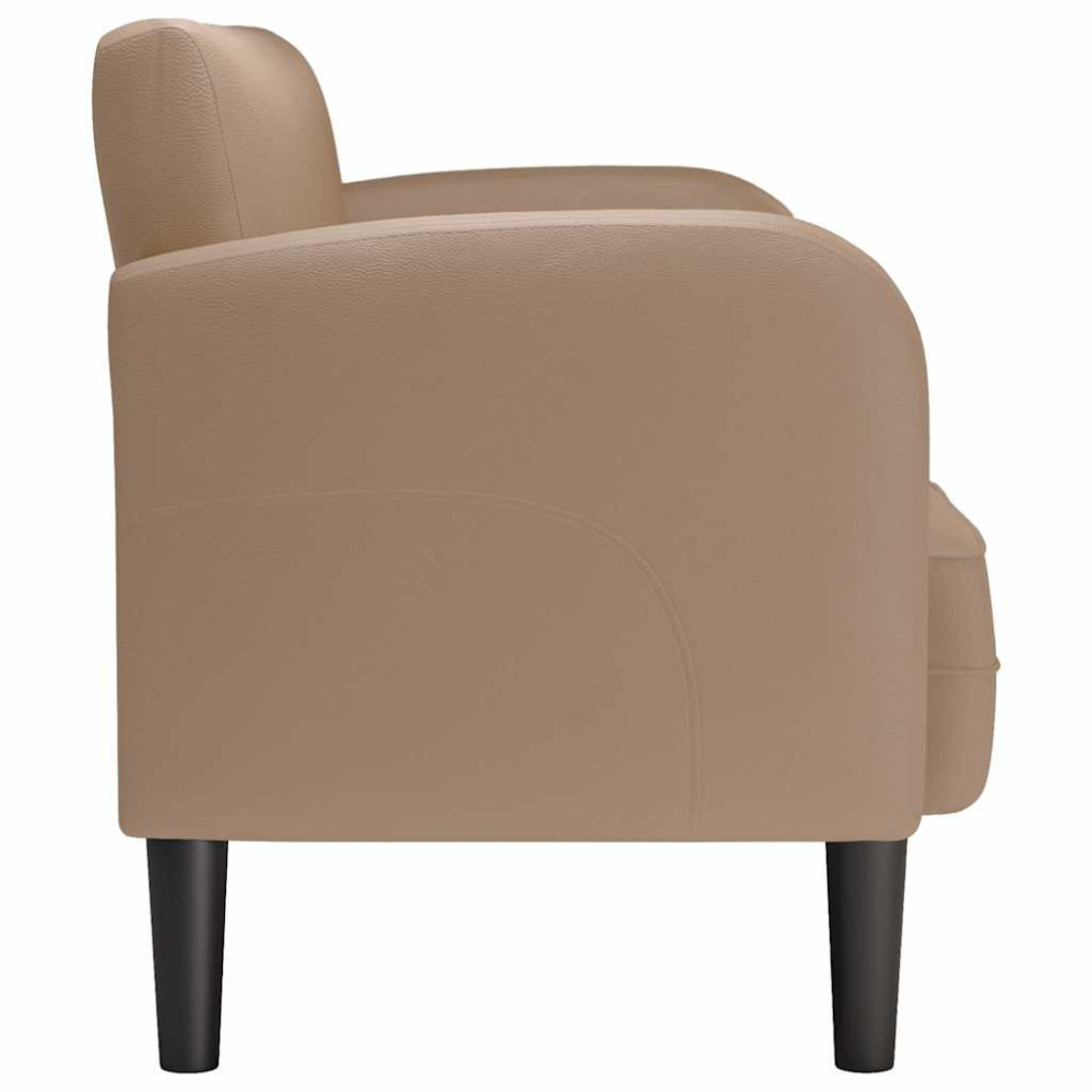 Produktbild för Loveseat soffa cappuccino 110 cm konstläder