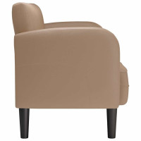 Produktbild för Loveseat soffa cappuccino 110 cm konstläder