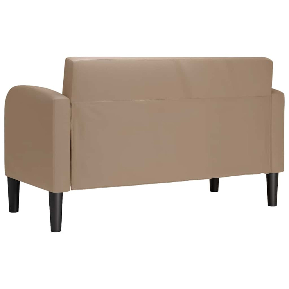 Produktbild för Loveseat soffa cappuccino 110 cm konstläder