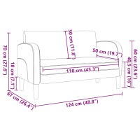 Produktbild för Loveseat soffa cappuccino 110 cm konstläder