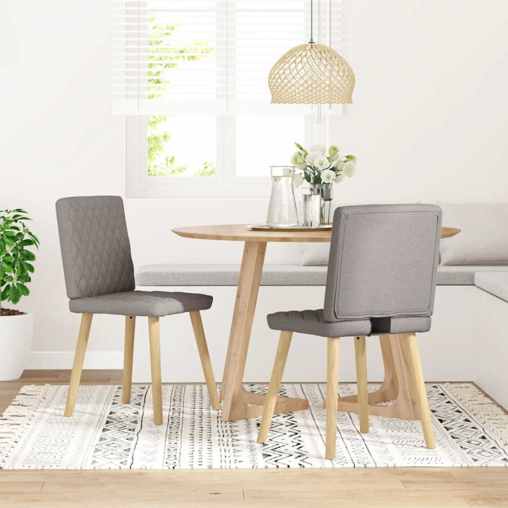 Produktbild för Matstolar 2 st taupe tyg