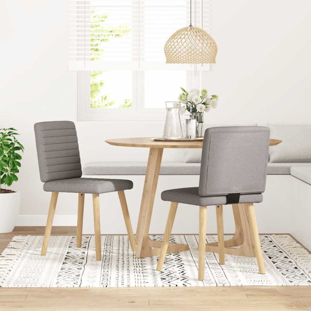 Produktbild för Matstolar 2 st taupe tyg