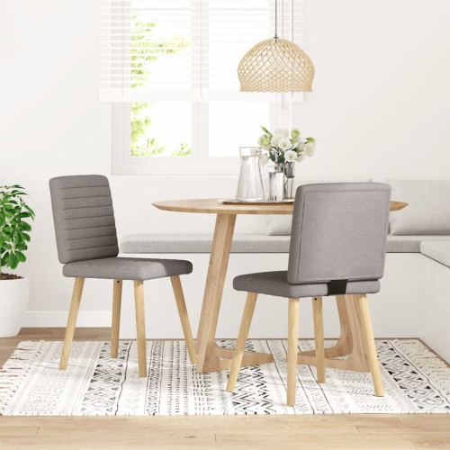 vidaXL Matstolar 2 st taupe tyg
