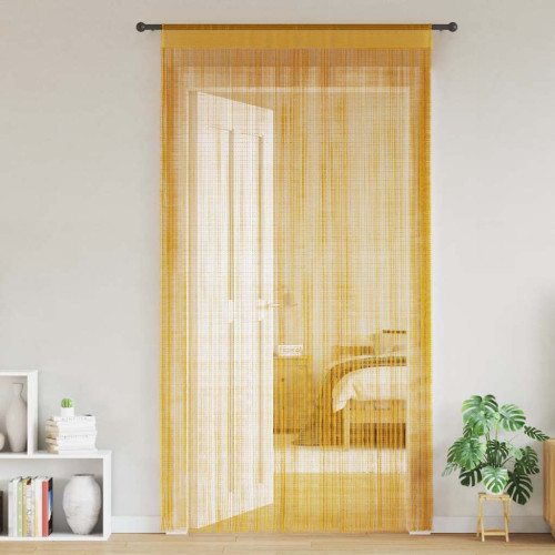 vidaXL Stränggardiner 2 st guld 100x250 cm