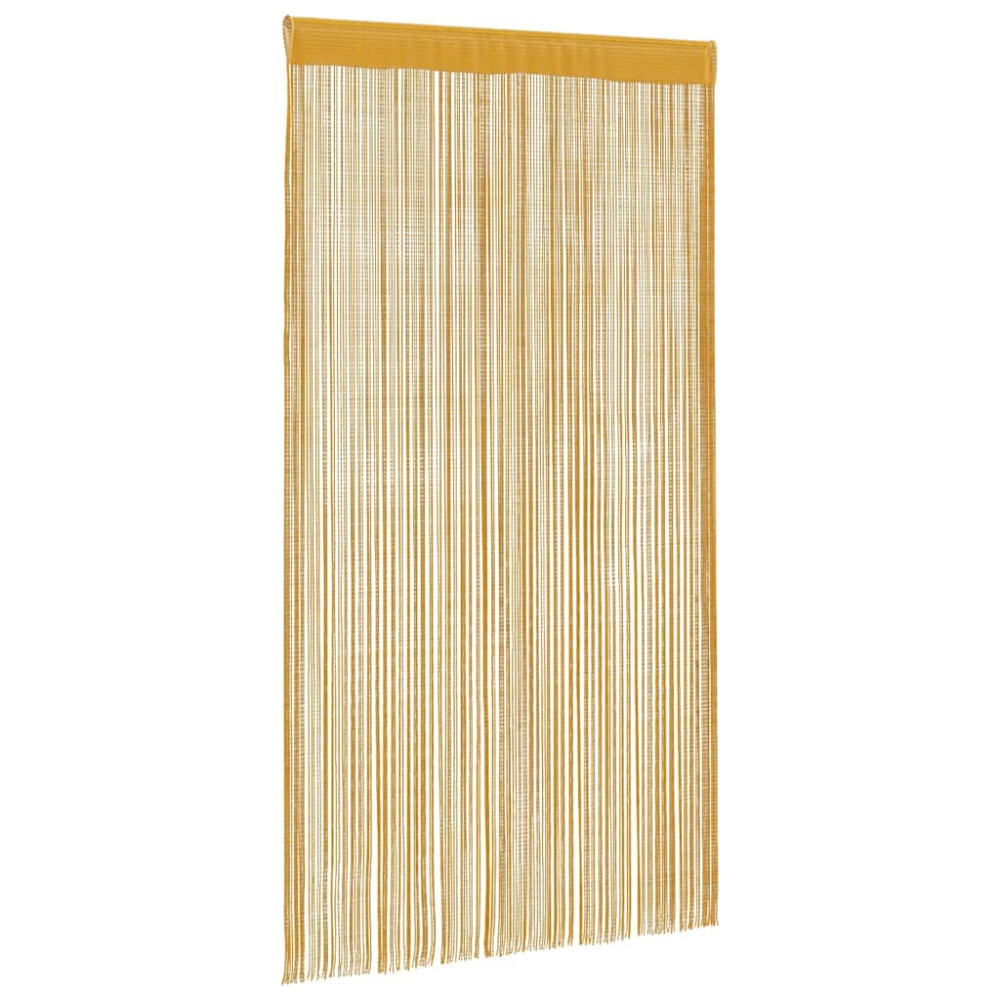 Produktbild för Stränggardiner 2 st guld 140x250 cm