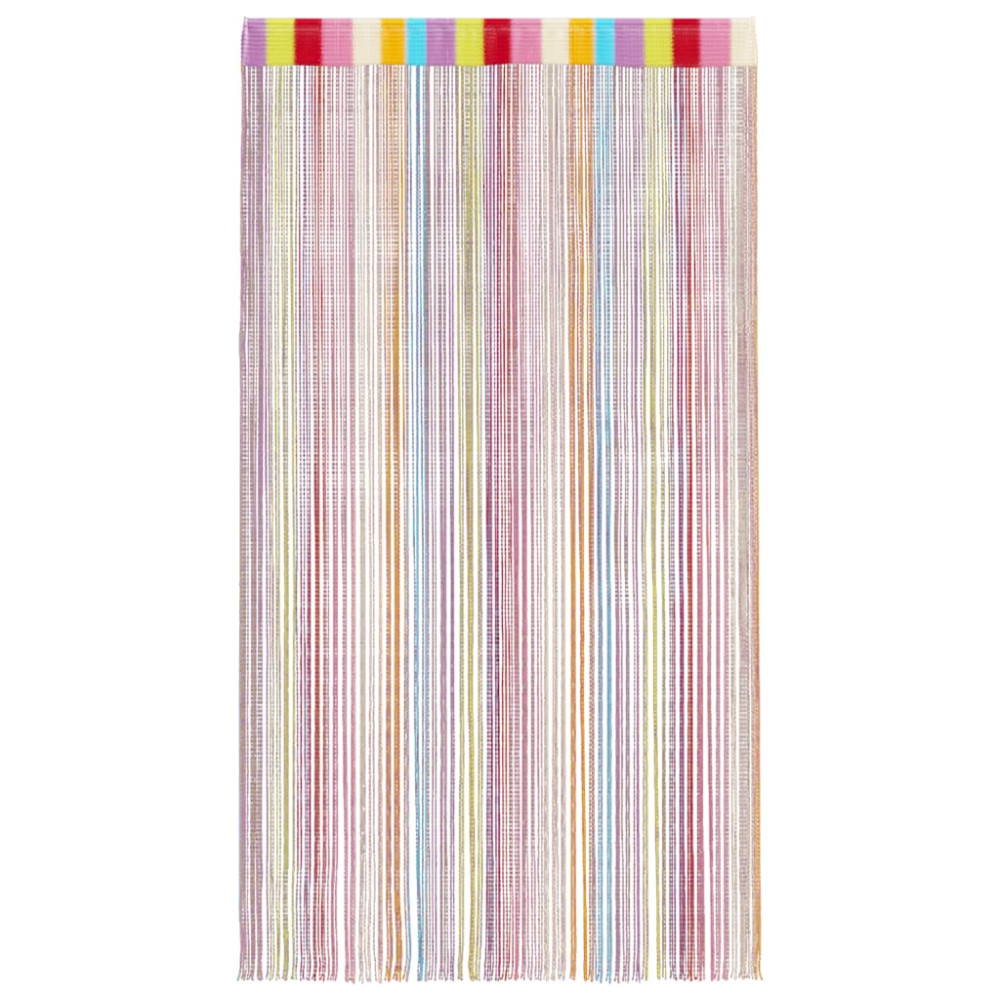 Produktbild för Stränggardiner 2 st flerfärgad 100x250 cm