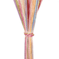 Produktbild för Stränggardiner 2 st flerfärgad 100x250 cm