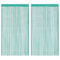 Produktbild för Stränggardiner 2 st turkos 100x250 cm