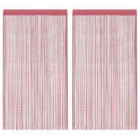 Produktbild för Stränggardiner 2 st rosa 100x250 cm