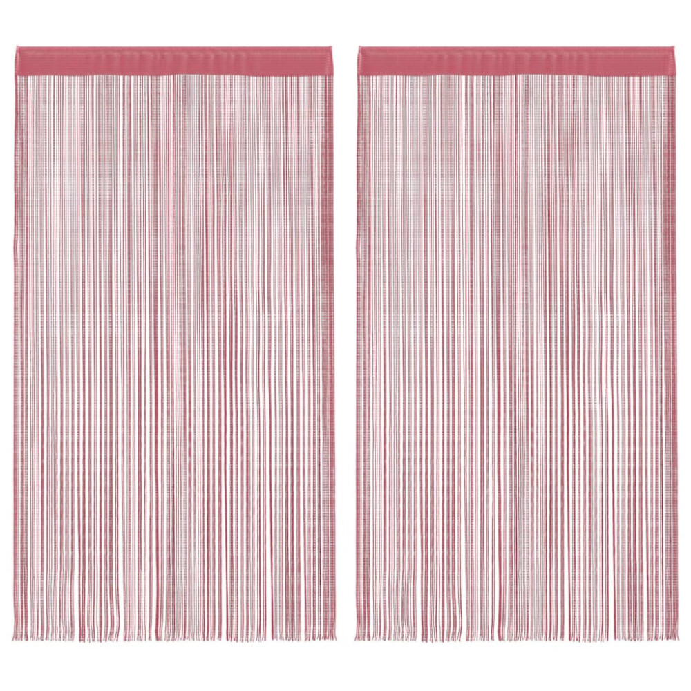 Produktbild för Stränggardiner 2 st rosa 140x250 cm