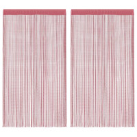 Produktbild för Stränggardiner 2 st rosa 140x250 cm