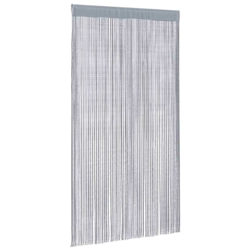 Produktbild för Stränggardiner 2 st ljusgrå 100x250 cm