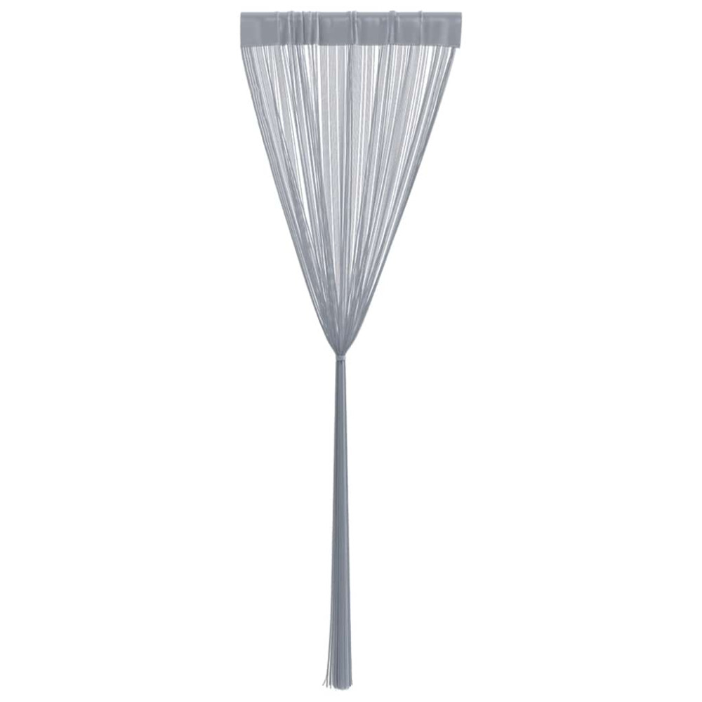 Produktbild för Stränggardiner 2 st ljusgrå 100x250 cm