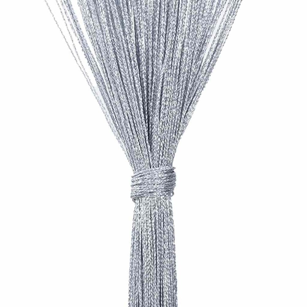 Produktbild för Stränggardiner 2 st ljusgrå 100x250 cm