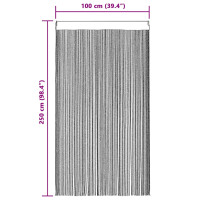 Produktbild för Stränggardiner 2 st ljusgrå 100x250 cm