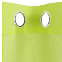 Produktbild för Voile gardiner med genomföringar 2 st äppelgrön 140x300 cm