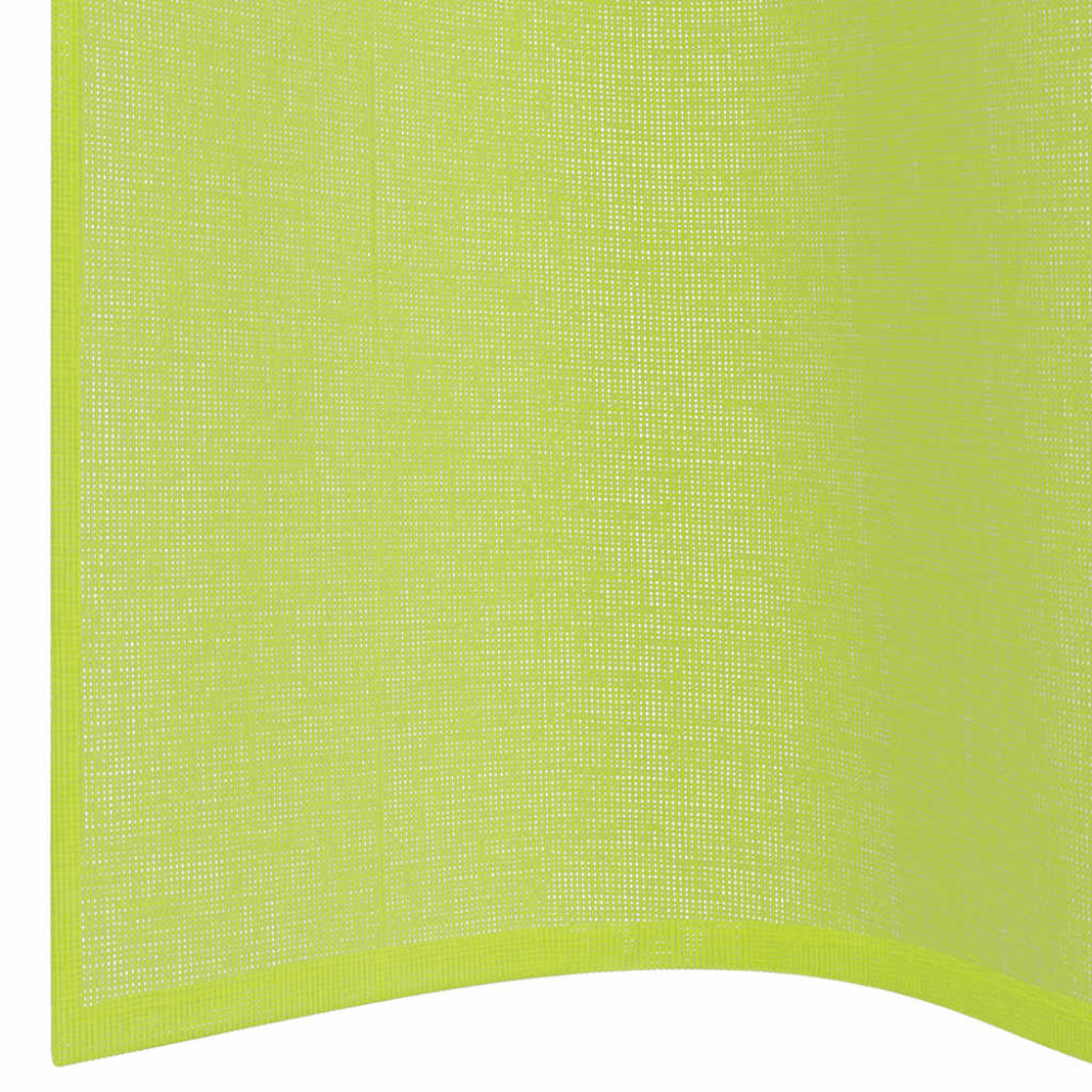 Produktbild för Voile gardiner med genomföringar 2 st äppelgrön 140x300 cm