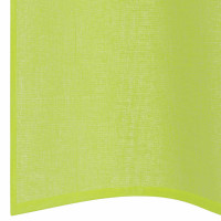 Produktbild för Voile gardiner med genomföringar 2 st äppelgrön 140x300 cm